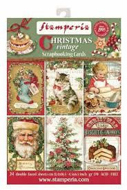 Stamperia kerst vintage scrapbookingkaarten